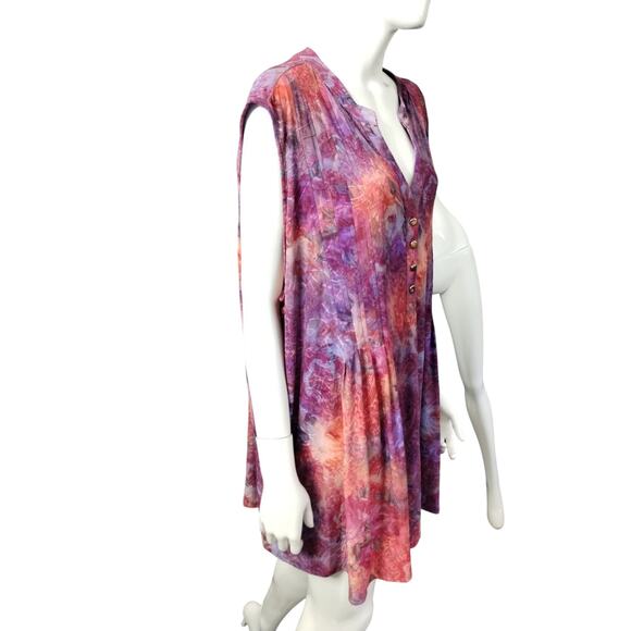 Avenue Women's Size 30/32 4-5XL Colorful Embroidered Hippie Boho Pintuck Top - Picture 2 of 9